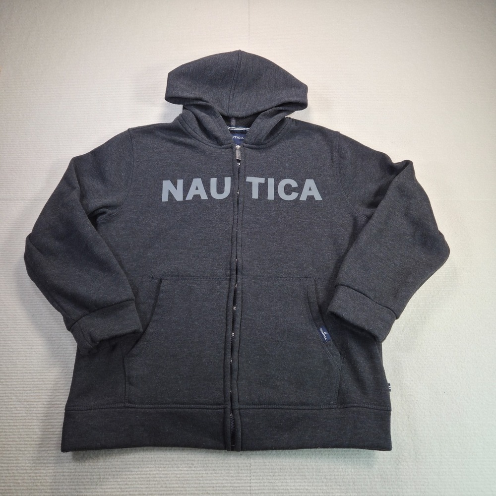 Nautica Gray Boys' Full-Zip Hoodie Size  L 14/16